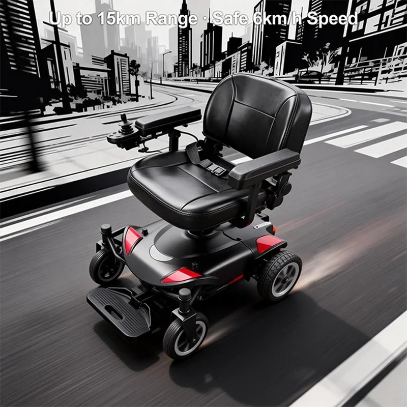 Electrical - Lorvmed Folding Electric Wheelchair with 500W